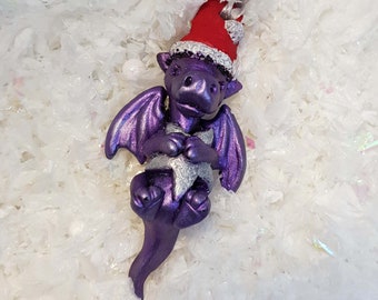 Enchanting Handmade Christmas Dragon: Festive Decor with a Whimsical Touch ( Small purple)
