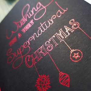 Une carte de Noël très surnaturelle (recyclée)