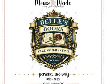 Belle's Books Graphic Design, Tale as Old as Time (Digital Download)