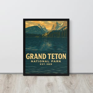Grand Teton Framed Glossy Poster