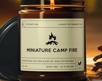 Funny camping Gift, Scented Soy Candle, Multi-Size, Amber Jar, Home Decor, Novelty Gift, Hand Poured Candle, Unique Gift, campfire Friend