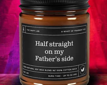 Half recht van mijn vaders kant sojakaars LGBTQ+ cadeau, Pride Month Queer Lesbian Bisexual Home Decor, Gay cadeau voor vriend, lesbisch cadeau
