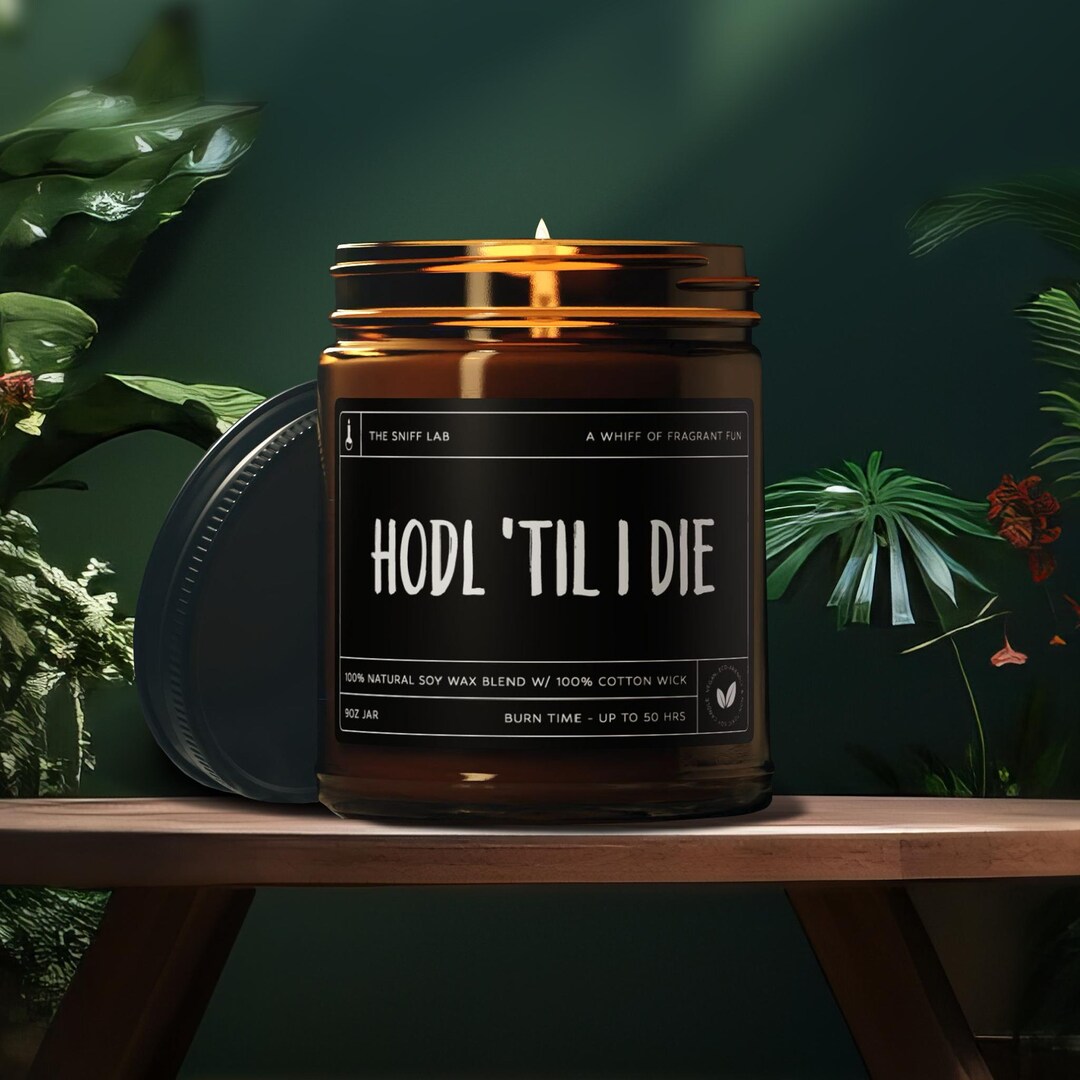 HODL Till I Die Crypto Candle, Crypto Investor Candle, Bitcoin, Memecoin,  Etherium, Hodl, Gift for Diamond Hands Satoshi Coins - Etsy