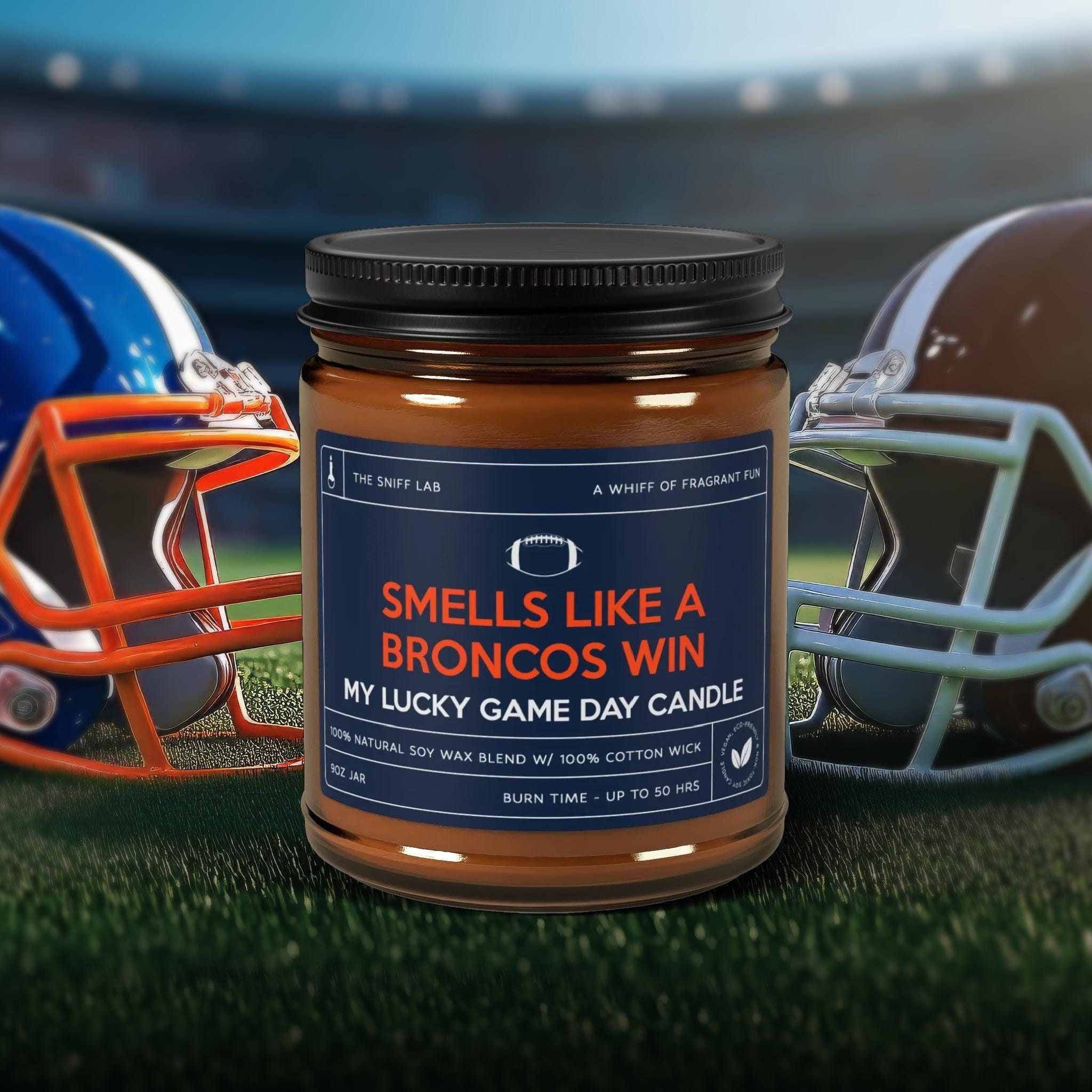 Smells Like a Broncos Win, Denver Broncos Lucky Game Day Candle, Football Candle, NFL Fans Gift, Game Day Decor, Sport Themed Candle Him Her