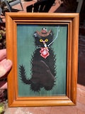 Mini Wyatt cat cowboy framed print