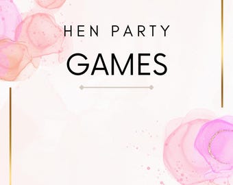 Hen Do Games Bundle, Set of Hen Party Games, Hen Night Games, Bridal Shower Games, Bride to Be, Bachelorette Party, Bride Groom Games