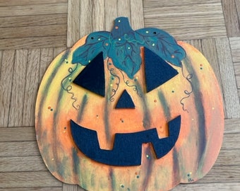 Hand Painted acrylic paintHalloween Pumpkin Decoration