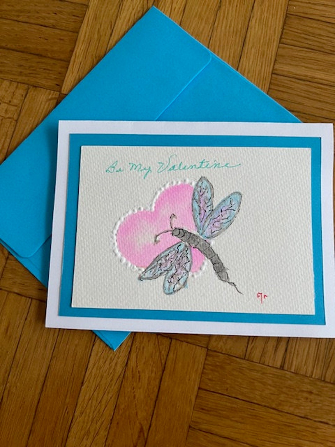 Hand Painted Watercolor Valentine Card - Etsy