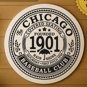 Arquivo SVG do Chicago White Sox – SVG redondo do time para Cricut e Silhouette – Design pronto para corte – Download instantâneo – Personalização leve disponível.