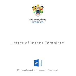 Modelo de Carta de Intenção | Download digital em documento Word | Formato fácil de editar