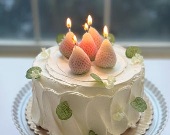 Pineberry Candle Set, Cake Topper