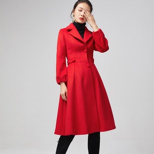 Wool Princess coat, 1950s wool coat, Swing coat Vintage, Long wool coat, Wool coat women, winter coat women, fit and flare coat 1640# Wool Princess coat, 1950s wool coat, Swing coat Vintage, Long wool coat, Wool coat women, winter coat women, fit and flare coat 1640#