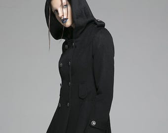 16AW COMOLI サイズ2 Hooded Coat 黒 ブラック COMOLI
