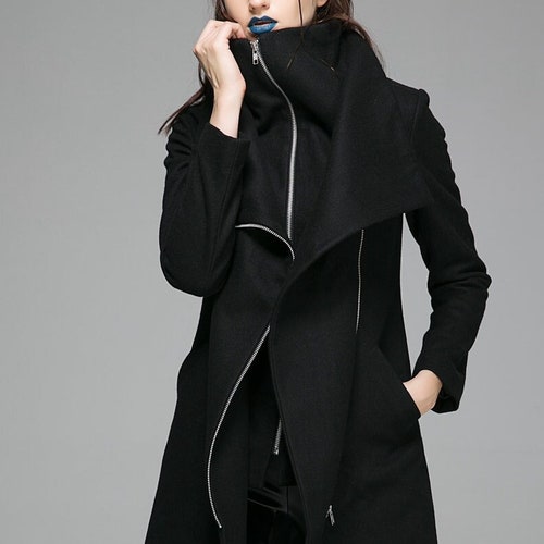 Womens Ladies Warm Long Sleeve Winter Duffle Belted Double Collar Coat Jacket 