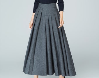 Wrap skirt patchwork skirt wool skirt maxi skirt winter | Etsy