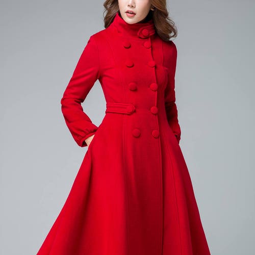 long red wool coat