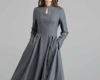 woolen long dresses for ladies