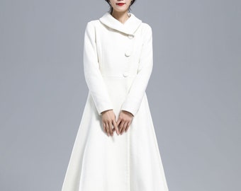 White winter sales dress coat
