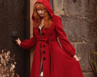 Lantern sleeve hooded wool coat 3161 Lantern sleeve hooded wool coat 3161