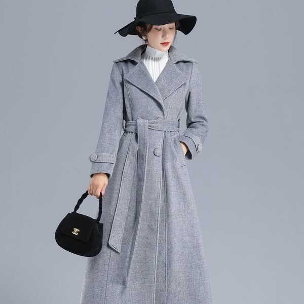 Wool Trench Coat - Etsy