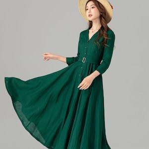 ワンピース Vintage linen dress La Luna 11 | old lace linen dress – Linennaive