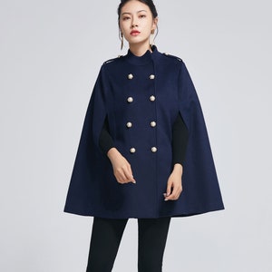 navy cape jacket