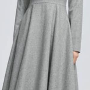 Vintage inspired long sleeve wool dress 2267# Vintage inspired long sleeve wool dress 2267#