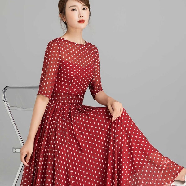 Shop Red Polka Dot Dress Online - Etsy
