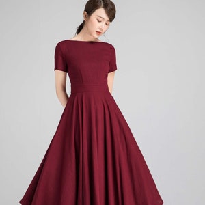 Short sleeve fit and flare hotsell midi dress