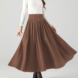 Swing black long pleated wool skirt 4611 Swing black long pleated wool skirt 4611