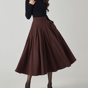 Burgundy winter/autumn midi wool skirt 4528 Burgundy winter/autumn midi wool skirt 4528