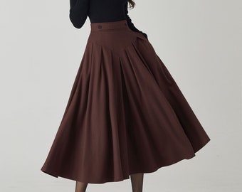 Burgundy winter/autumn midi wool skirt 4528 Burgundy winter/autumn midi wool skirt 4528