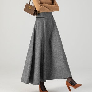 High waisted a line long wool skirt 4608 High waisted a line long wool skirt 4608