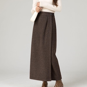 Winter midi wrap wool skirt women 5484 Winter midi wrap wool skirt women 5484
