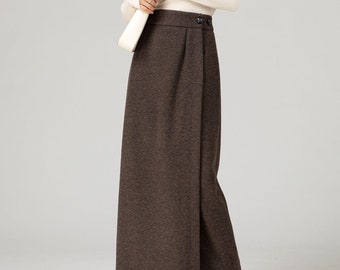 Winter midi wrap wool skirt women 5484 Winter midi wrap wool skirt women 5484