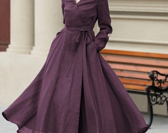 purple long sleeve dress sale Lace Long Sleeves Off Shoulder Satin Split Dress