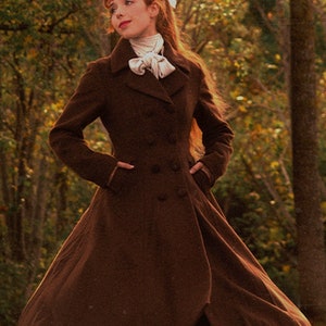 Fit and Flare Wool Long Winter Coat Women 1600 Fit and Flare Wool Long Winter Coat Women 1600