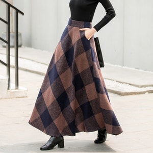 Handmade Women's Elegant Black Wool Midi Dress - Long Sleeve Winter A-Line Dress 1872 Handmade Women's Elegant Black Wool Midi Dress - Long Sleeve Winter A-Line Dress 1872