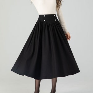 High waisted winter swing wool skirt women 4556 High waisted winter swing wool skirt women 4556