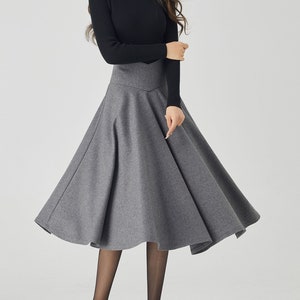 Winter High Waist Circle Wool Skirt 4534 Winter High Waist Circle Wool Skirt 4534