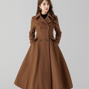 Vintage inspired winter long wool coat 4668 Vintage inspired winter long wool coat 4668
