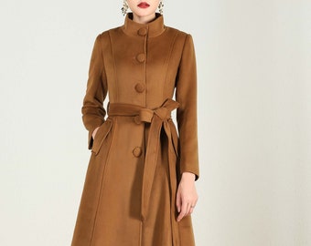 Maxi wool coat, Single breasted wool Coat 2498 Maxi wool coat, Single breasted wool Coat 2498