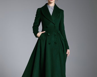 Burgundy Swing Wool Coat, Vintage 1950s Princess Coat