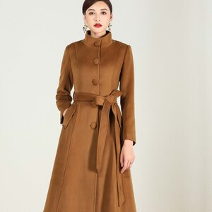 Maxi wool coat, Single breasted wool Coat 2498 Maxi wool coat, Single breasted wool Coat 2498