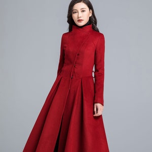 Wool coat, Asymmetrical wool coat 2482 Wool coat, Asymmetrical wool coat 2482