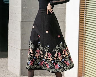 【日本入手困難】プラダ Mouline wool midi-skirt スカート bg_4899543_100106_m