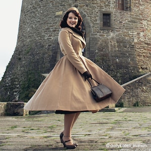 vintage inspired Wool Princess swing coat 2527# vintage inspired Wool Princess swing coat 2527#