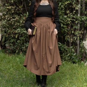 Handmade Brown maxi wool skirt for winter 4732# Handmade Brown maxi wool skirt for winter 4732#