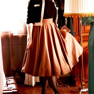 Brown winter circle womens wool skirt 4836 Brown winter circle womens wool skirt 4836