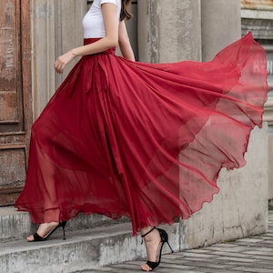 Flowy maxi skirt etsy shop